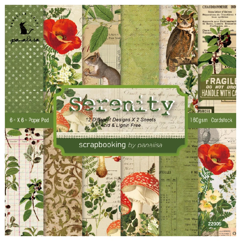 12 Sheet Scrapbooking Paper 15x15cm, Christmas Journal Planner Paper Pad Cardstock Backgrounds Card for DIY Art Craft Decoration
