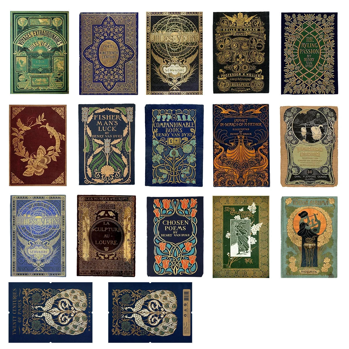 15 Sheets Per Book Vintage Decorative Material Paper Journal Collage Diy Bookkeeping Decoration Aesthetic Stationery Stickers