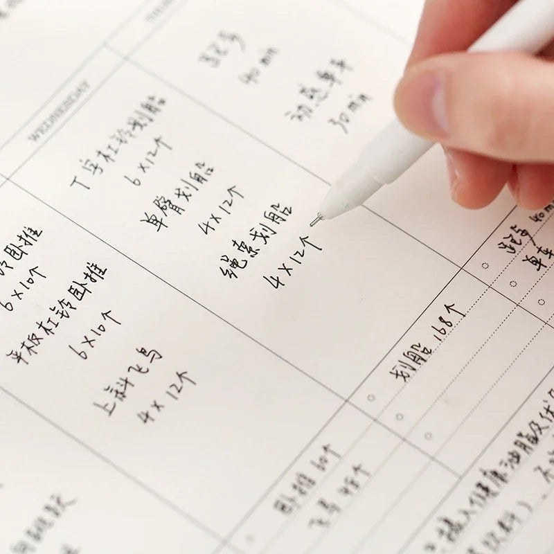 Weekly Planner Monthly Undated Agenda Notebook Schedules Study Planner Korean Stationery Office School Supplies