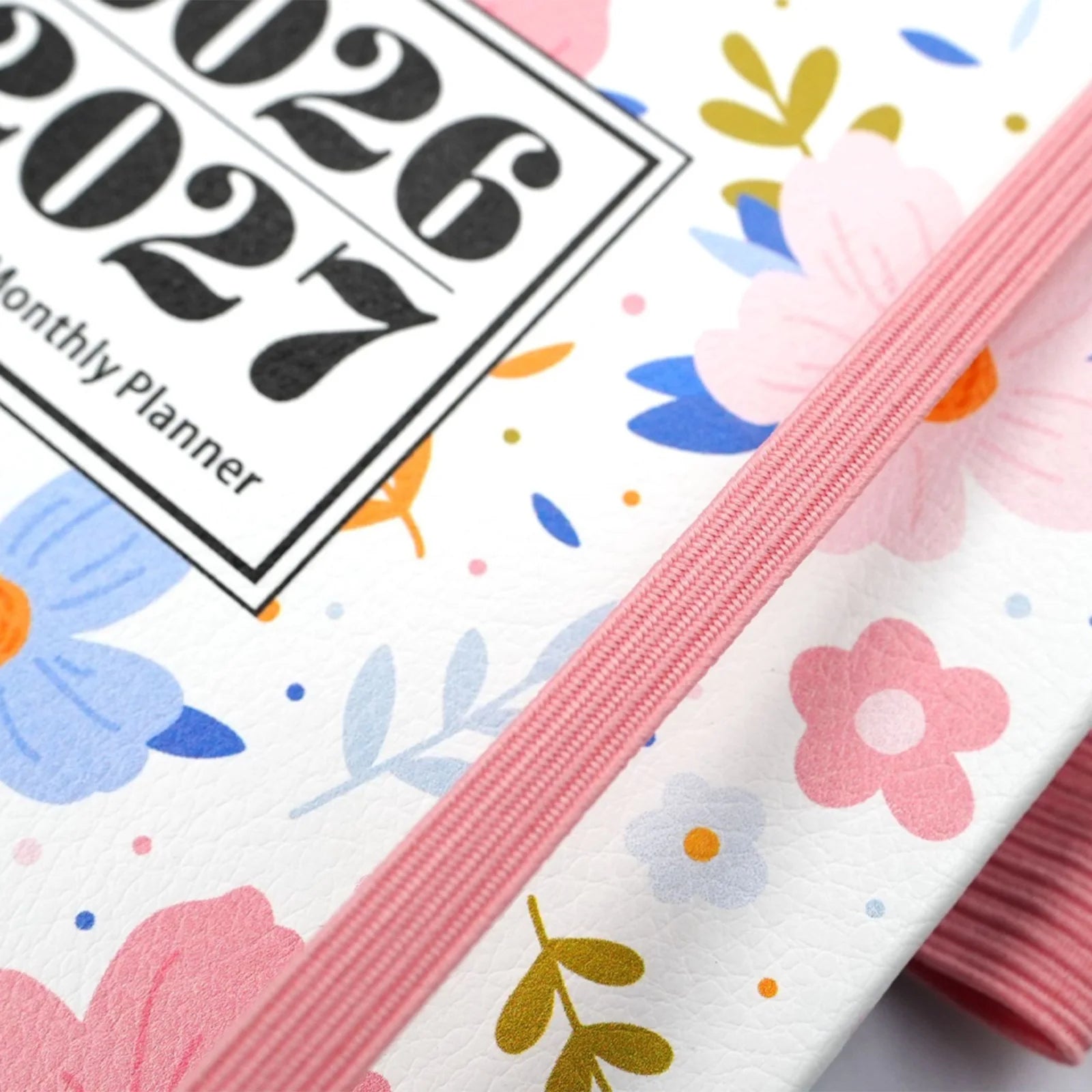 2026 2027 Floral Print Planner Weekly Monthly A5 Size 144 Pages Notebook Academic Daily Yearly Schedule Calendar Flower Design