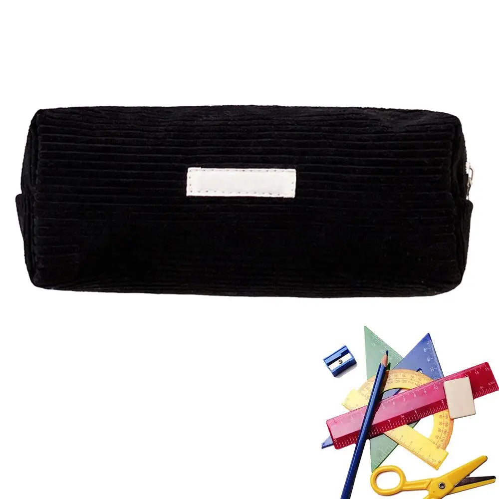 Pencil Bag Large Capacity Simple Cute Pencil Case Large Capacity Multifunctional Canvas Pen Box Desktop Stationery Organizer