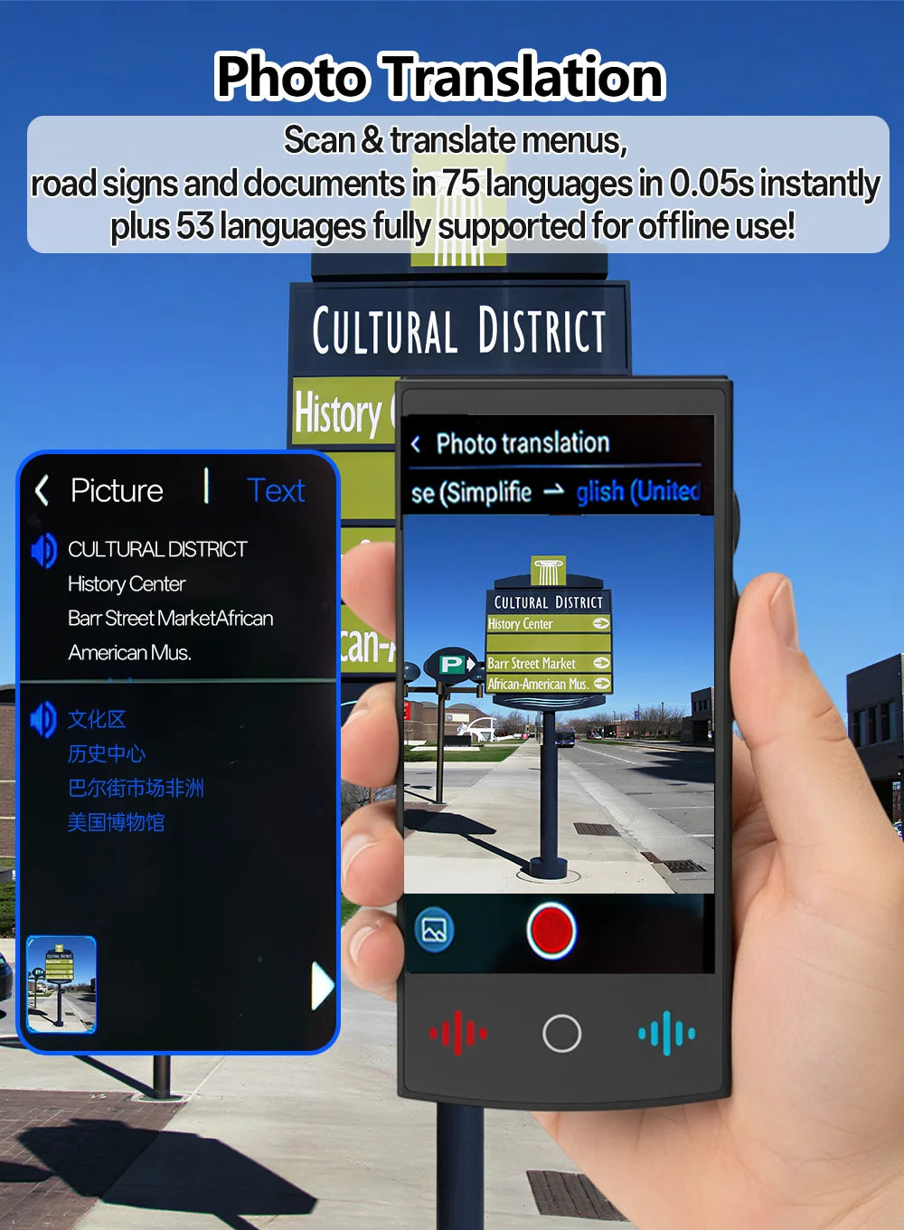 MSAI T26 160 Languages Voice Translator Online Photo 75 Languages Audio Translate 115 Offline Real Time Translation for Travel