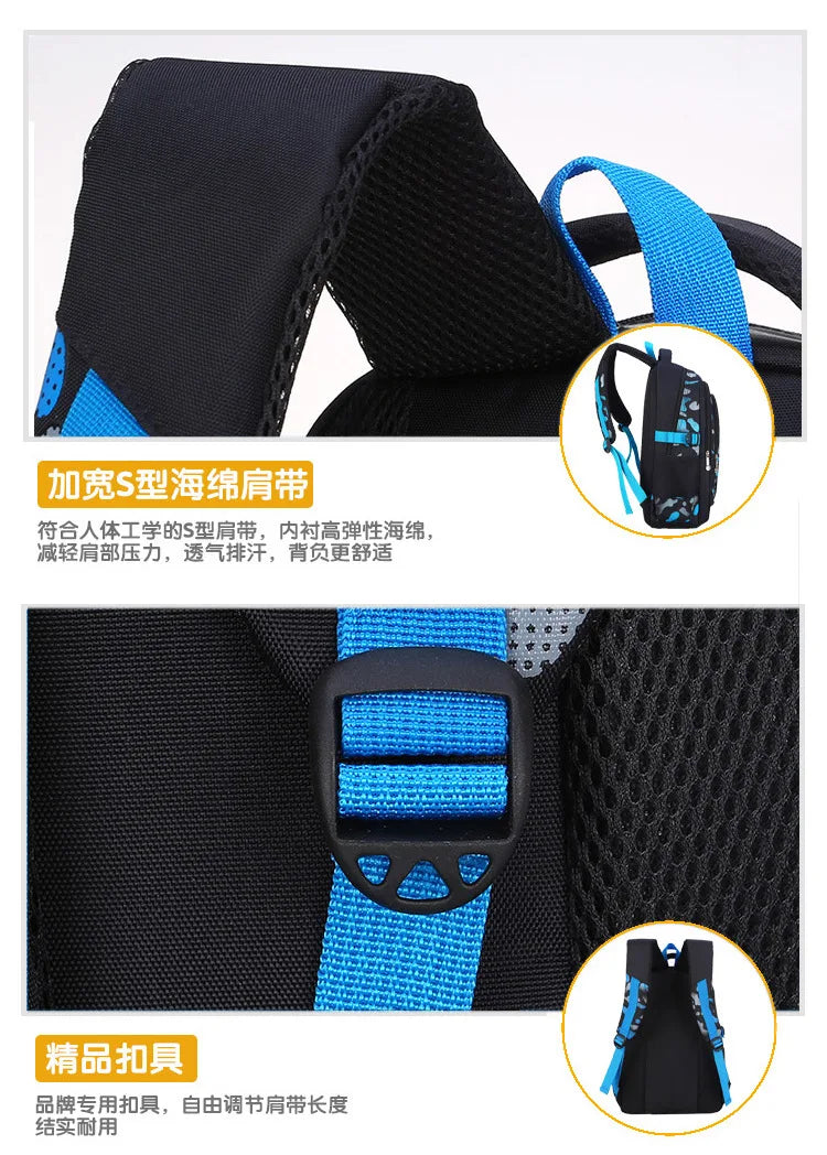 Kids backpack Primary children School Bags For Boys large orthopedic Backpack Waterproof Schoolbag big Book Bag mochila infantil