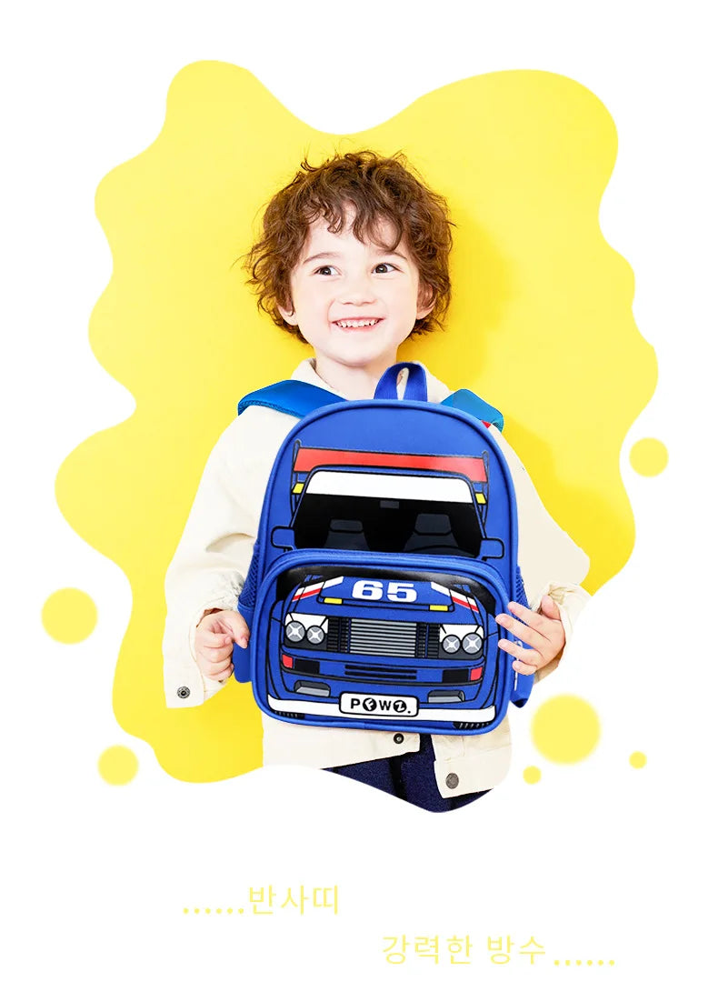 Boys Backpack Cartoon Car Kindergarten Fashion Schoolbag Casual Children Shoulders Bag Kids Girls Students Bags Mochila Infantil