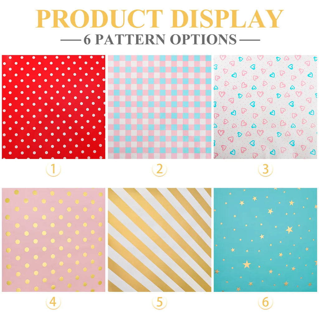 Elegant Wrapping Paper Xmas Packaging Christmas Gifts Shower Retro Love Birthday