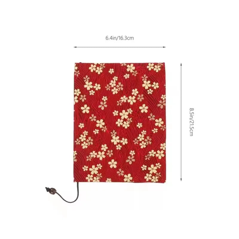 Adjustable Book Cover Floral Printing Book Paperback Protective Cover Fabric Handmade Hand Account Book Textbook Decor