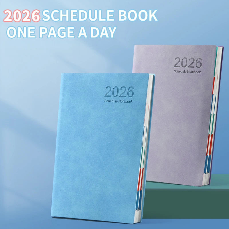 2026 A5 Daily Planner Notebook, 365 Days English Schedule Book, Productivity Journal For Work, Study And Time Management