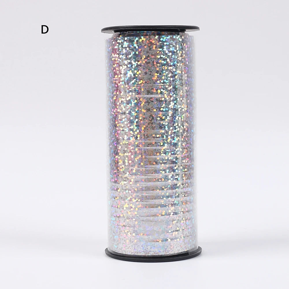 100Yards/Roll Glitter Curling Ribbons Balloon Ribbons Gift Wrap Ribbons for Crafts Christmas Birthday Wedding Party Decoration