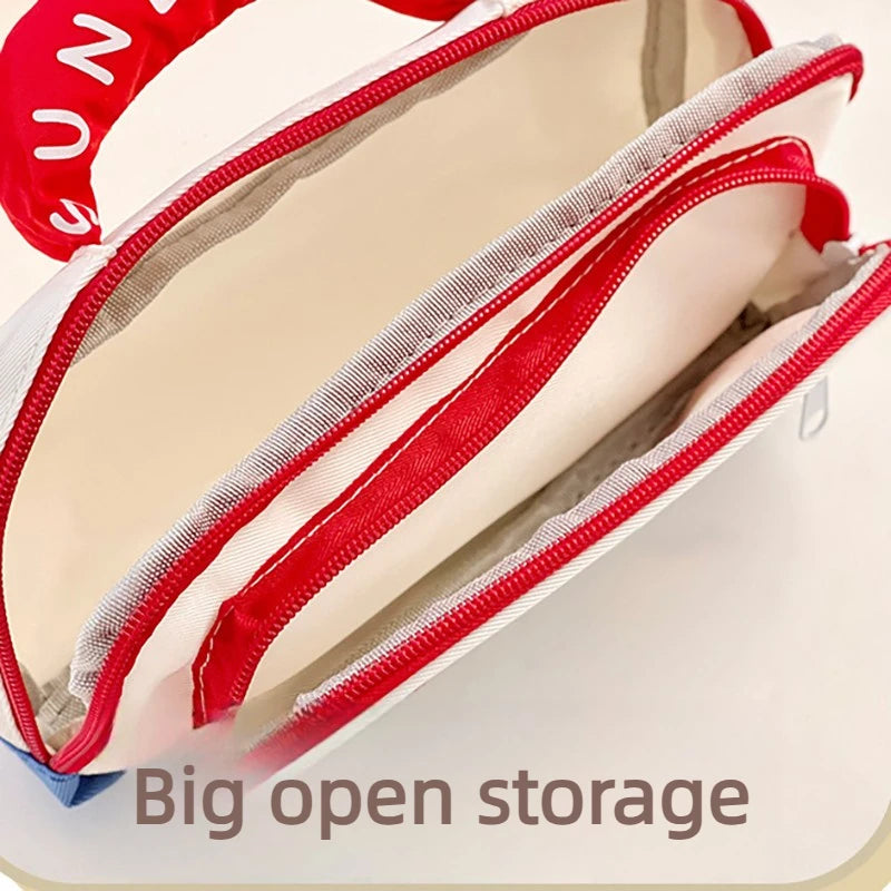 1pcs Pencil Case: Cute Color-Blocked Handle Pencil Case, Little House Design, Pencil Case, Also Suitable for Cosmetics Storage