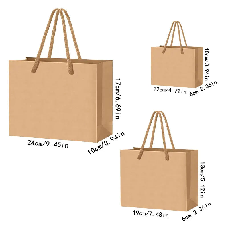 8/12pcs Mini Gift Wrap Paper Bags With Handles For Birthday Gifts,Weddings,Party Favors,Graduation, Holidays, Celebrations