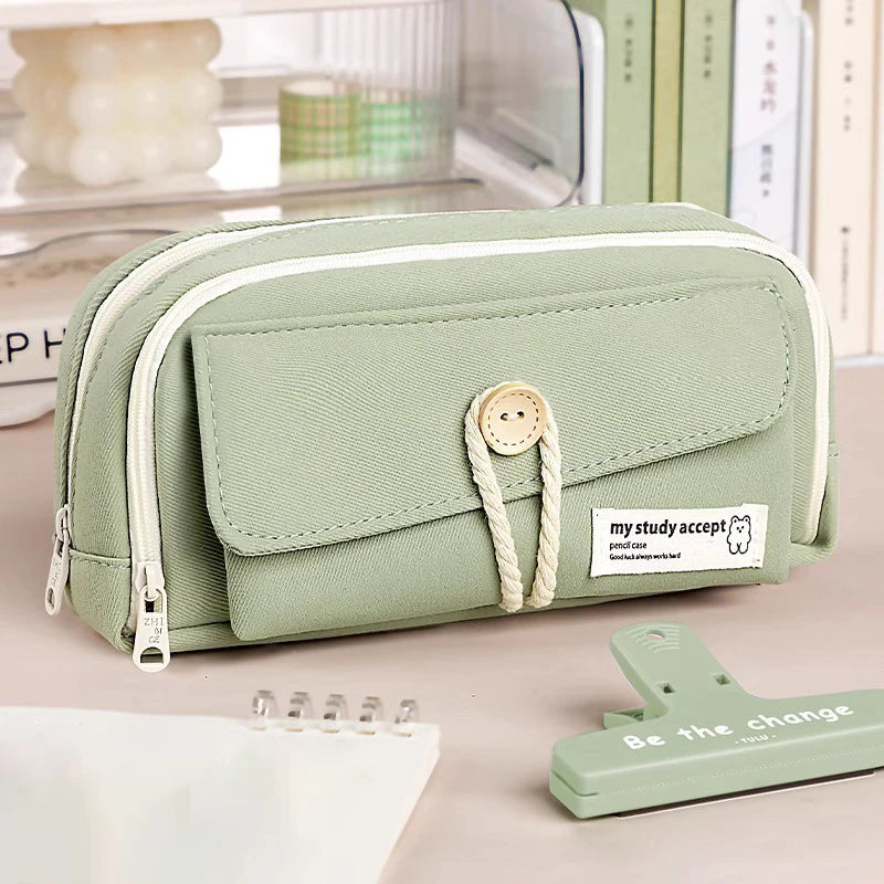 Pencil Case Large Capacity Pencil Pouch Handheld Pen Bag Cosmetic Portable Gift For Office School Teen Girl Boy Men Women Adult