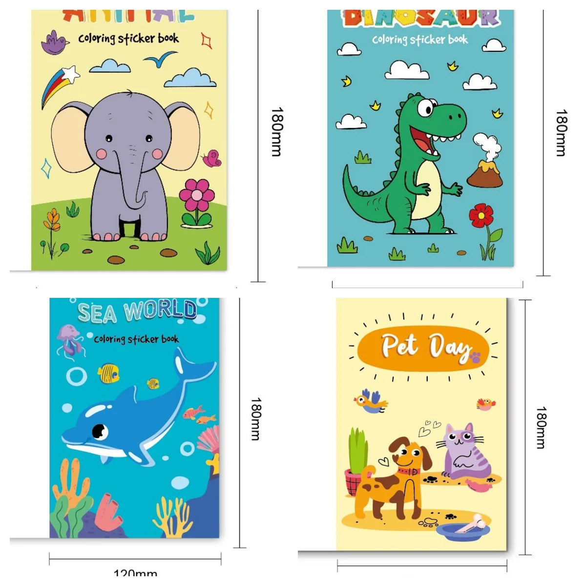 Coloring Book Children Sticker Books Fun Coloring Books 3-6 years Early Education Preschool Activities DIY Themed Drawing Books