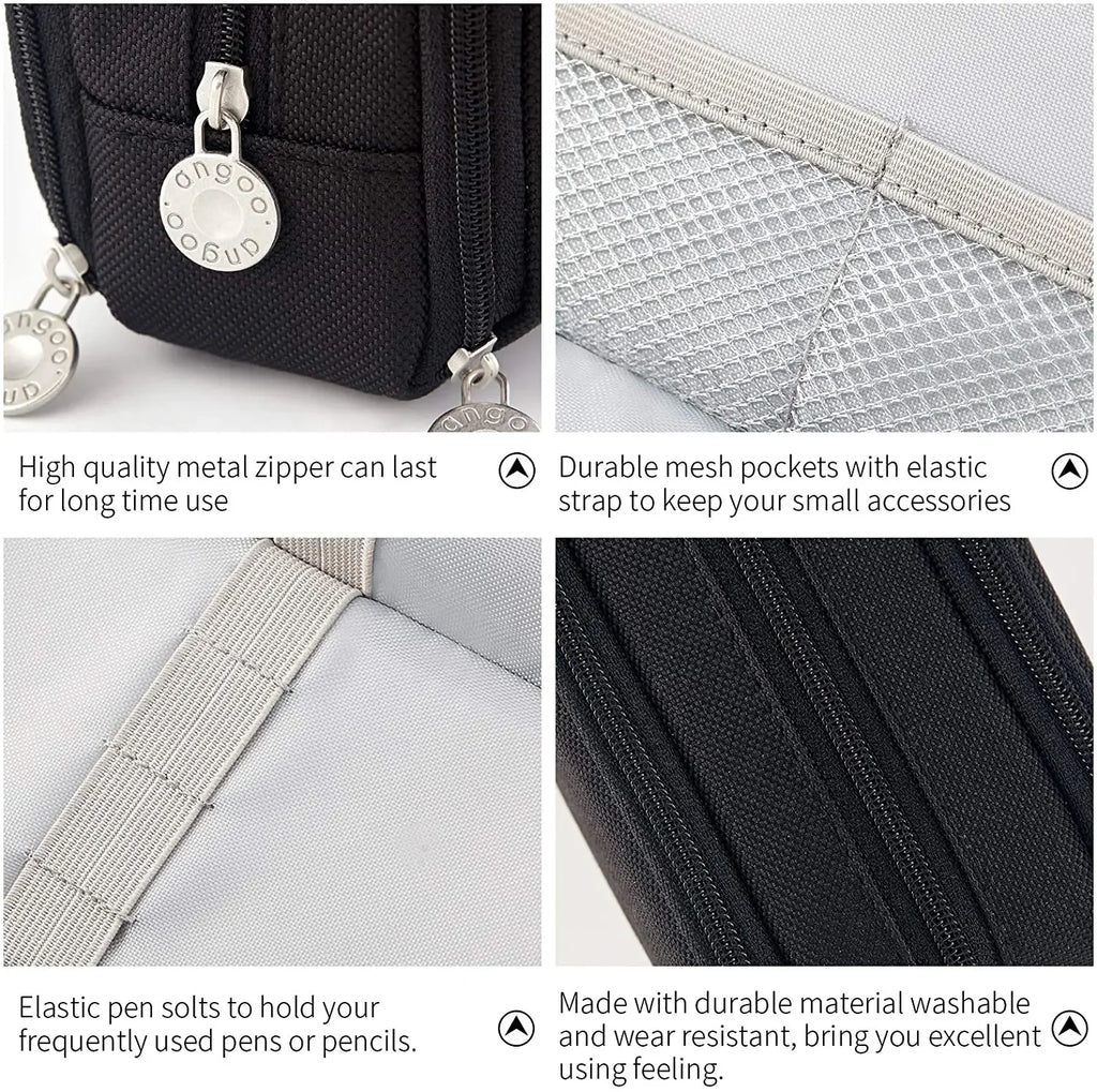 Pencil Case Large Capacity Pencil Pouch Aesthetic Pen Bag Office Stationery Organizer Simple Sturdy Multifunctional Pencil Bag