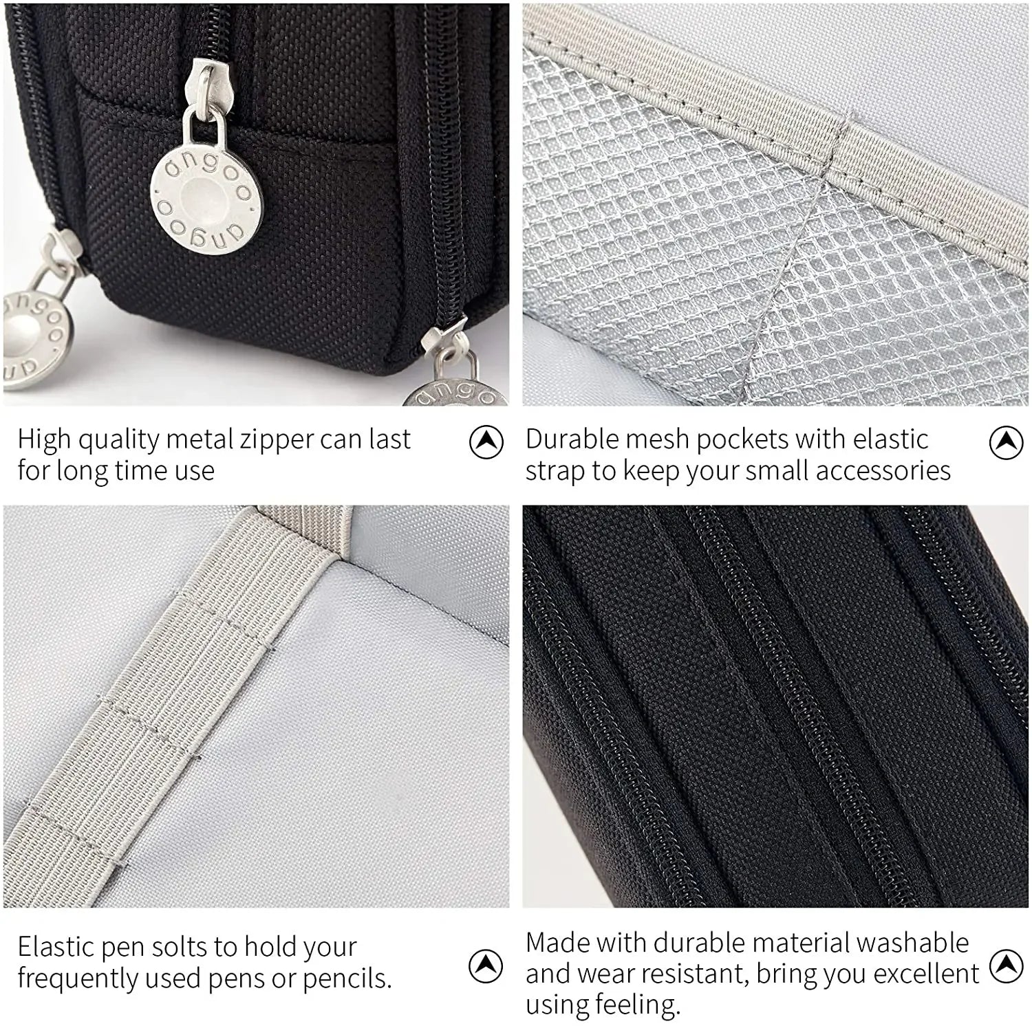 Pencil Case Large Capacity Pencil Pouch Aesthetic Pen Bag Office Stationery Organizer Simple Sturdy Multifunctional Pencil Bag