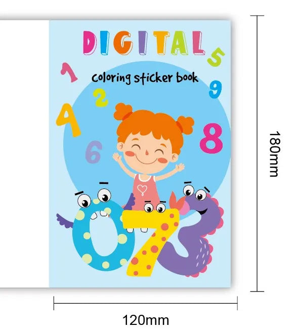 Coloring Book Children Sticker Books Fun Coloring Books 3-6 years Early Education Preschool Activities DIY Themed Drawing Books