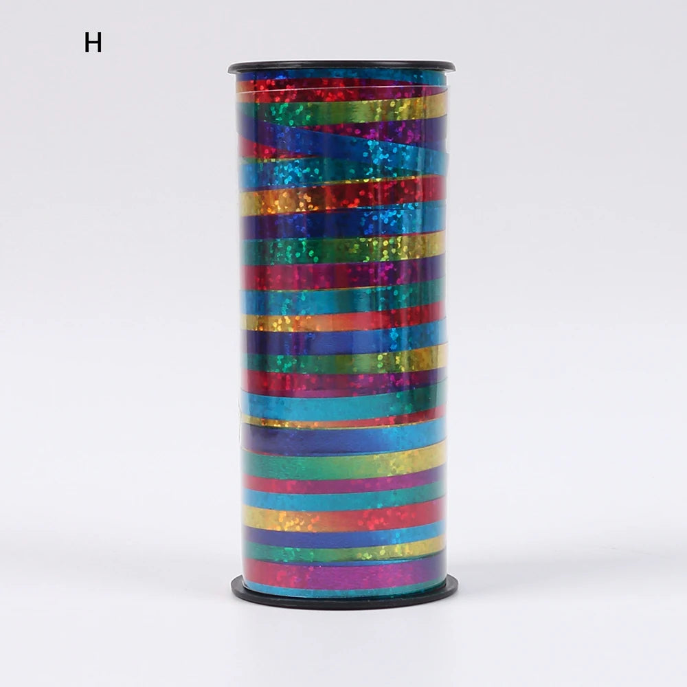 100Yards/Roll Glitter Curling Ribbons Balloon Ribbons Gift Wrap Ribbons for Crafts Christmas Birthday Wedding Party Decoration