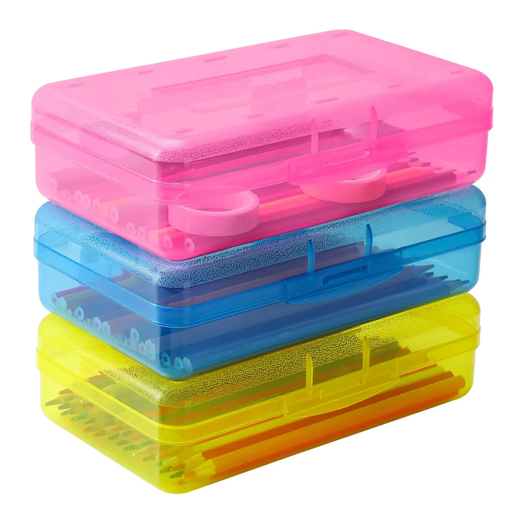 Pencil Case Large Supply Box Organizer Box Stackable Storage Box For Classroom Art School Office Supplies Home Storage