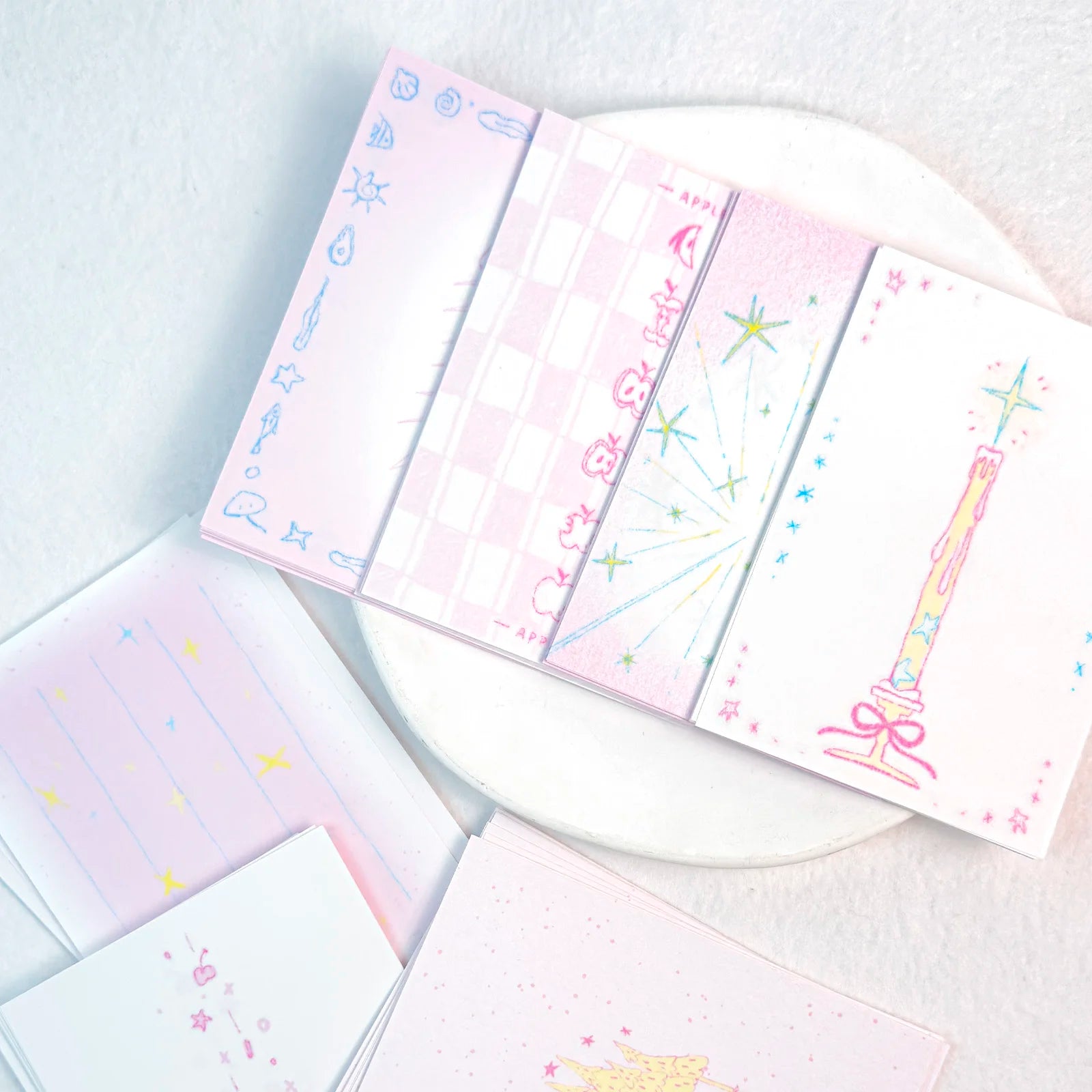 Charming Patterned Stationery Papers - Assorted Designs for Creative Writing & Decoration  Start of school season