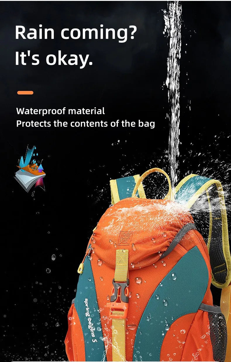 Kids Outdoor Hiking Backpack Lightweight Nylon Waterproof School Bag Girls Boys Large Capacity Leisure Travel Mountaineering Bag