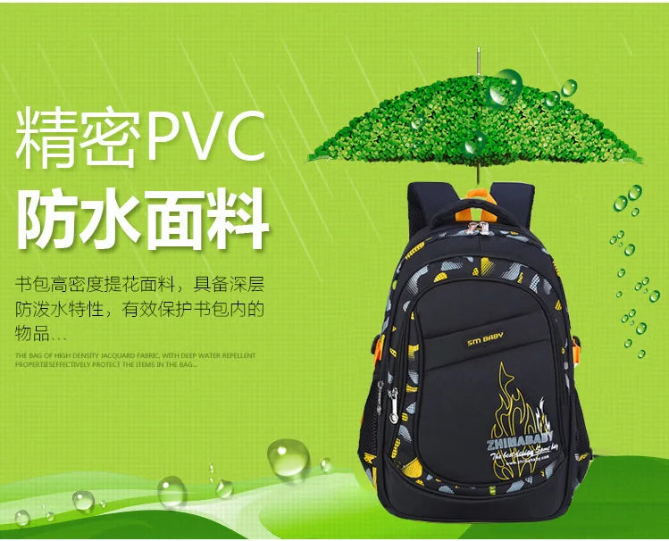 Kids backpack Primary children School Bags For Boys large orthopedic Backpack Waterproof Schoolbag big Book Bag mochila infantil