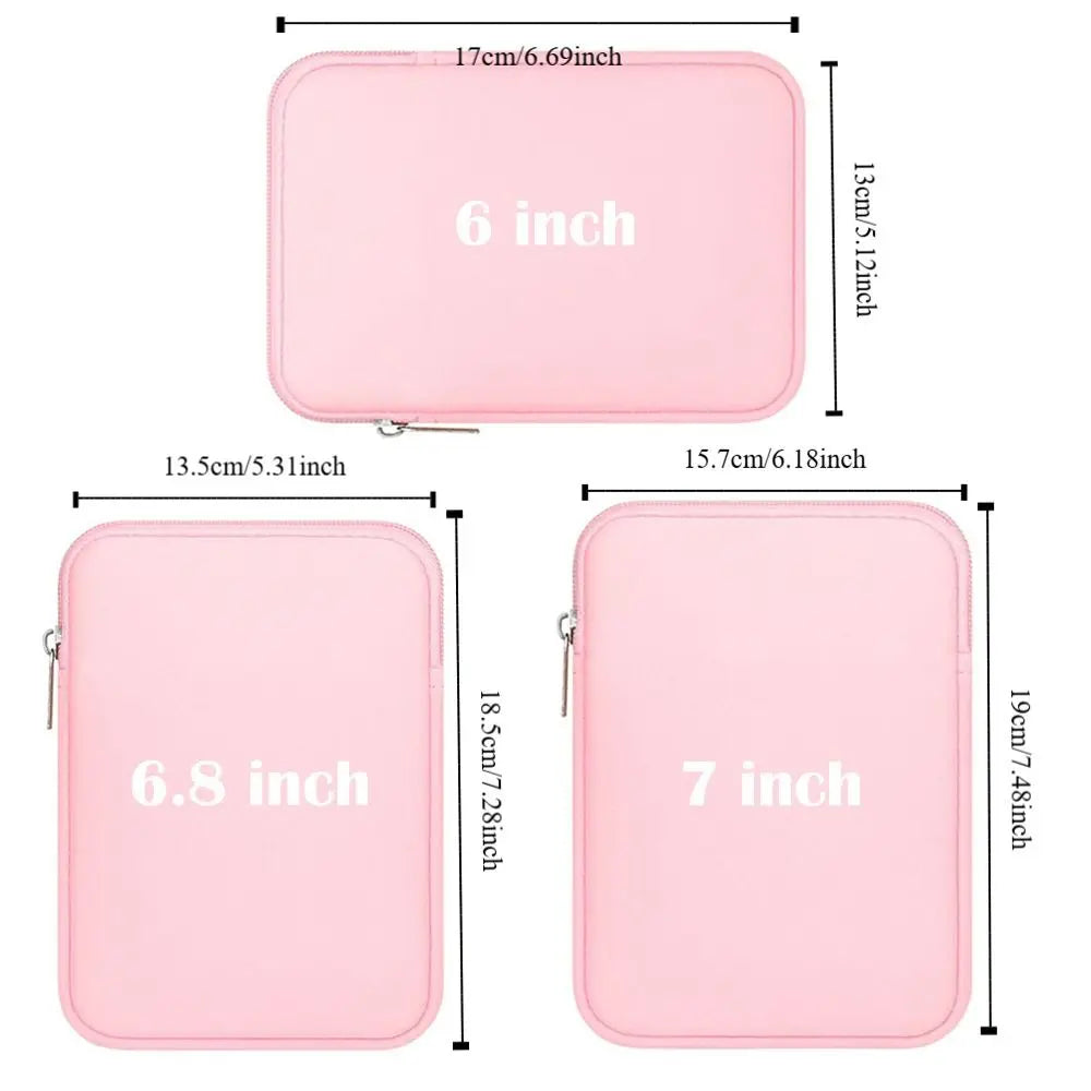 12th Gen 6 6.8 7 inch Storage Bag Wear Resistant e-Reader Protective Sleeve for Kindle Paperwhite 2024 1/2/3/4/5/6 Colorsoft