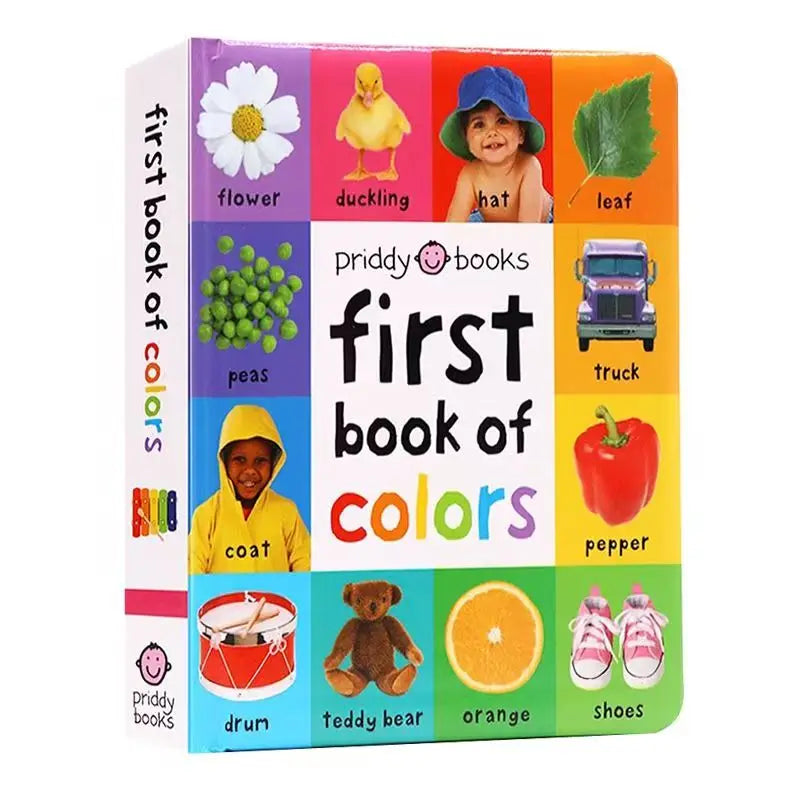First 100 English Words Cardboard Book Language Learning Aids Vocabulary Building Bedtime Reading Learn to Read for Preschool
