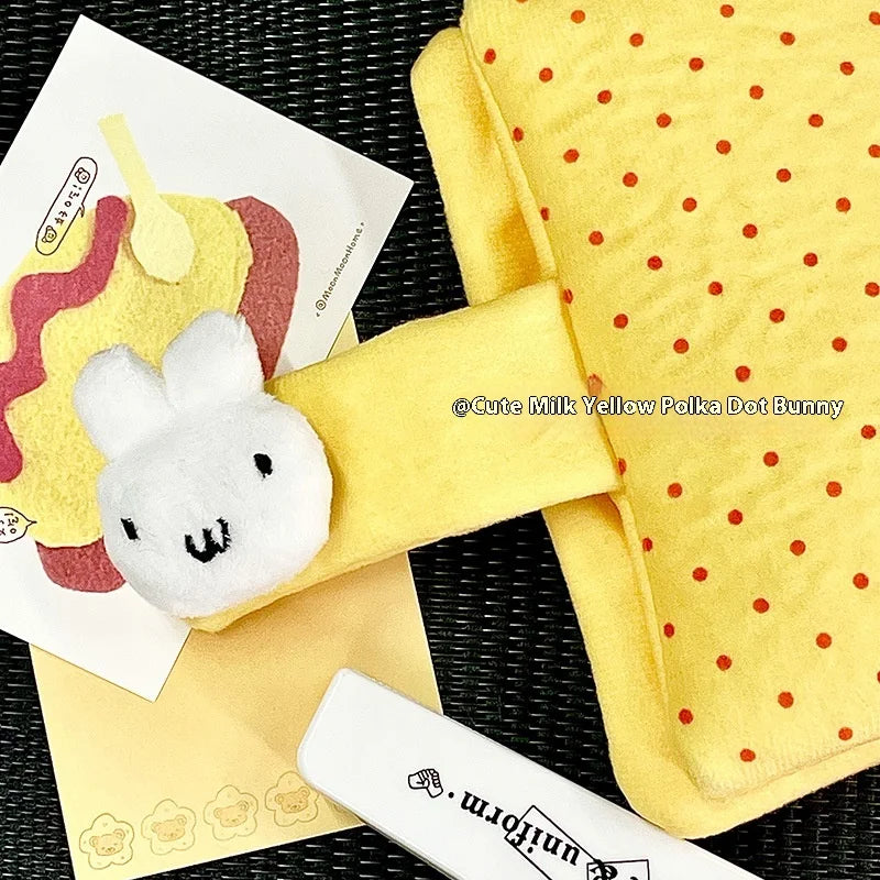 Cute M5 Handbook Book Cover Grey Cat Wave Dot Rabbit Cover High Beauty Simple Loose Leaf Notebook Only Shell