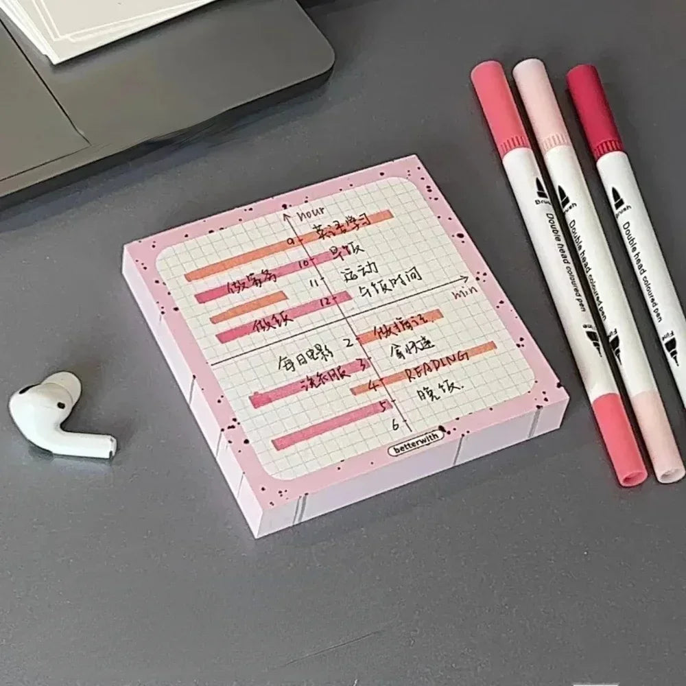 100 Pads/Pack Paper Transparent Inches Sticky Note Pads School Stationery Posted It Sticky Note Pads Planner Sticky Notes