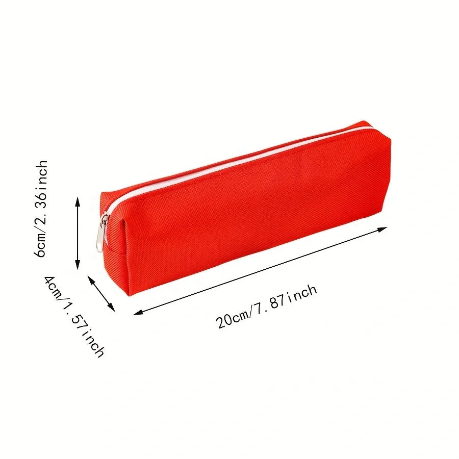 1pc simple pencil case, portable pencil case - suitable for office, school, youth, girls, boys, men and women!