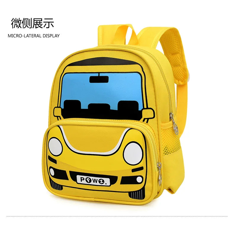 Boys Backpack Cartoon Car Kindergarten Fashion Schoolbag Casual Children Shoulders Bag Kids Girls Students Bags Mochila Infantil