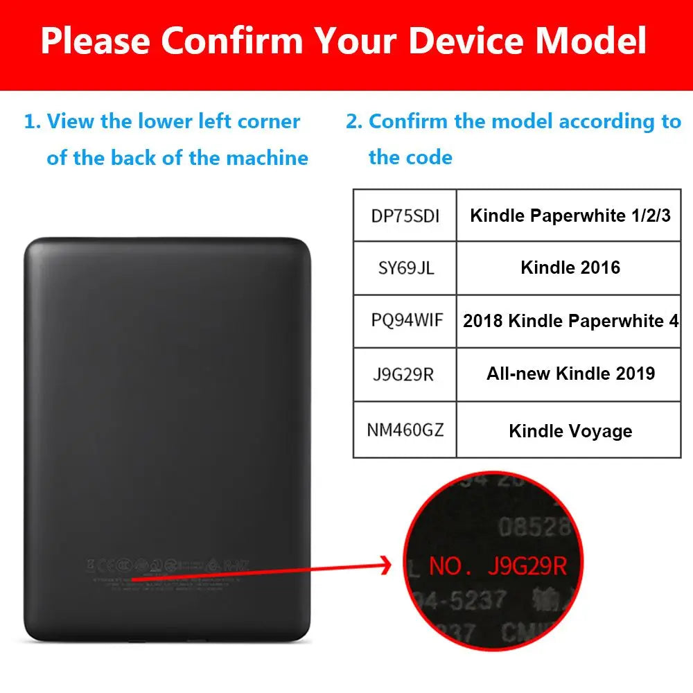 Ultra Slim Smart Case PU Leather Cover 6" eBook Reader Protective Shell For Kindle 8/10th Gen Paperwhite 1/2/3/4