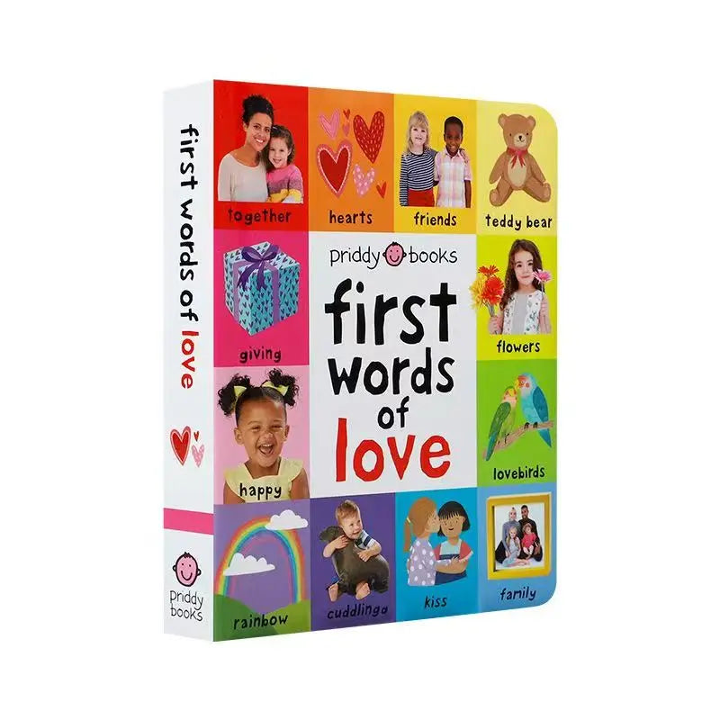 First 100 English Words Cardboard Book Language Learning Aids Vocabulary Building Bedtime Reading Learn to Read for Preschool