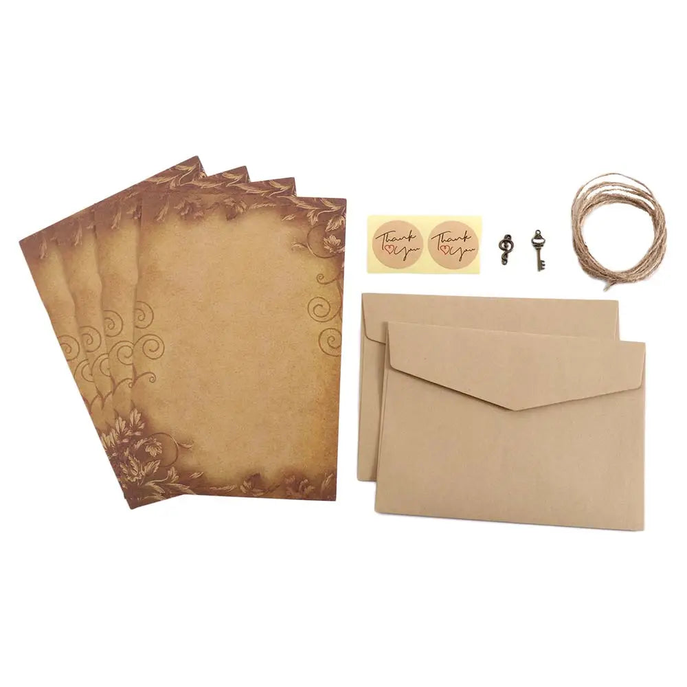 Stationery Flower Desig Letter Paper Craft Paper Kraft Paper Old Europe Style Letter Pad Writing Paper Retro Vintage Envelope