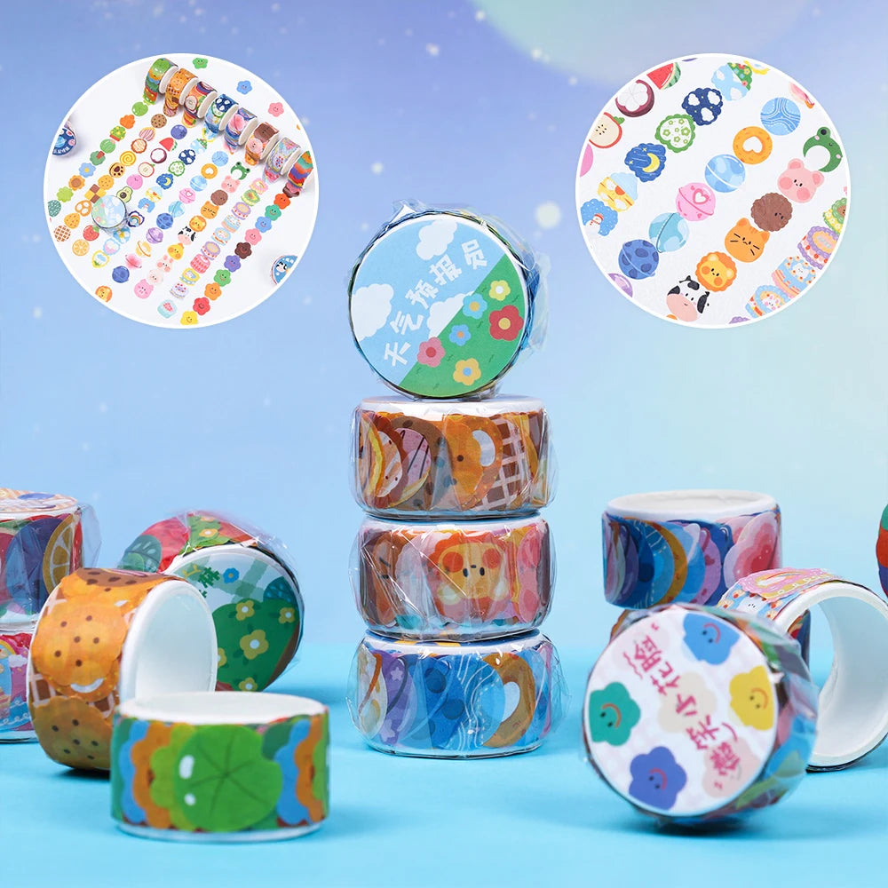 School Supplies Kawaii DIY Stationery Washi Tape Diary Label Sticky Paper Scrapbooking Sticker