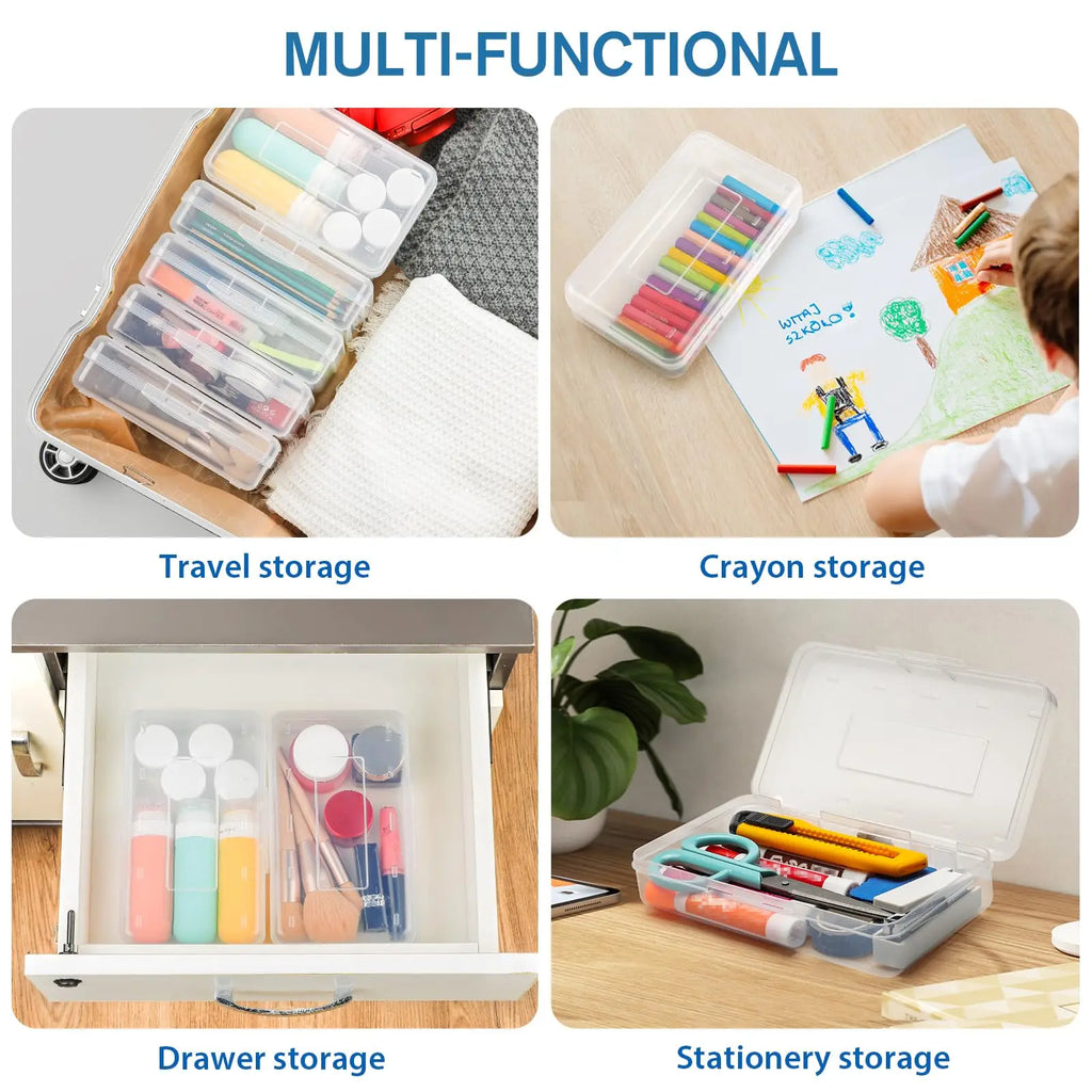 Pencil Case Large Supply Box Organizer Box Stackable Storage Box For Classroom Art School Office Supplies Home Storage