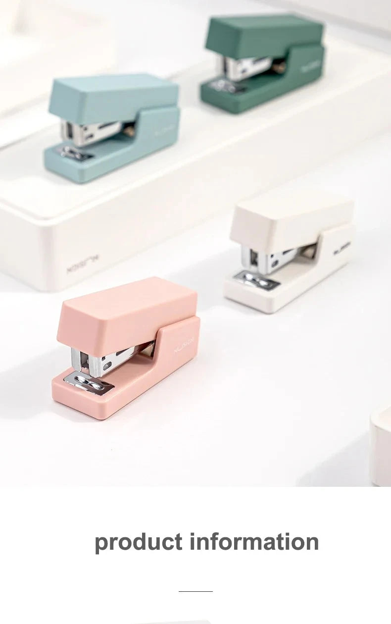 Mini Stapler Set Portable Color Paper Binding Machine Use 24/6 26/6 Staples Fashion Stationery Office Supplies