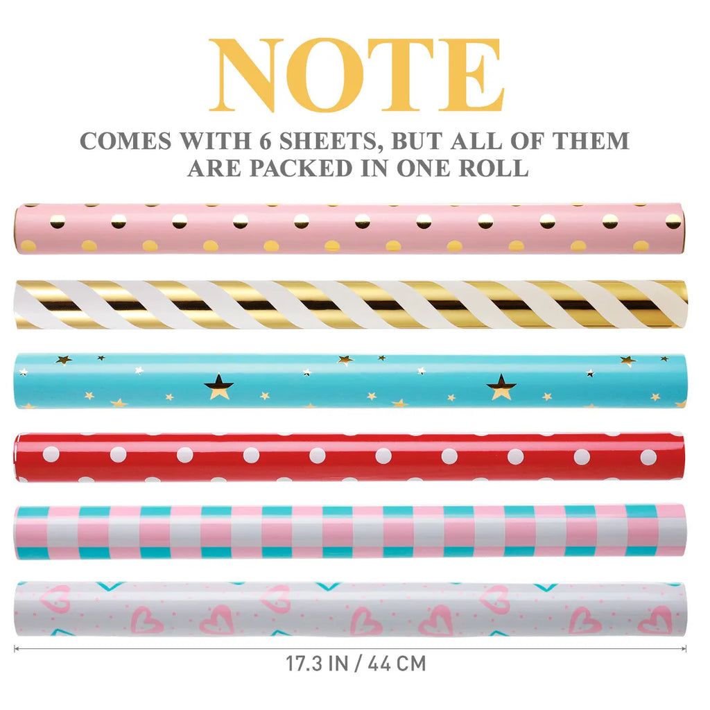 Elegant Wrapping Paper Xmas Packaging Christmas Gifts Shower Retro Love Birthday