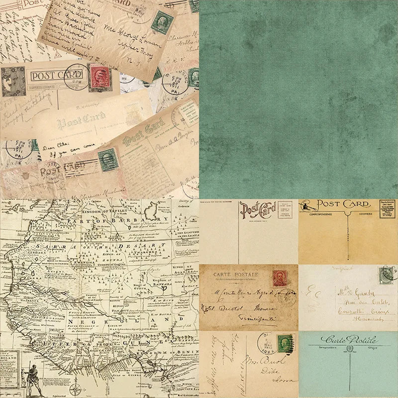 12 Sheet Scrapbooking Paper 15x15cm, Christmas Journal Planner Paper Pad Cardstock Backgrounds Card for DIY Art Craft Decoration
