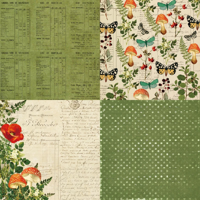 12 Sheet Scrapbooking Paper 15x15cm, Christmas Journal Planner Paper Pad Cardstock Backgrounds Card for DIY Art Craft Decoration