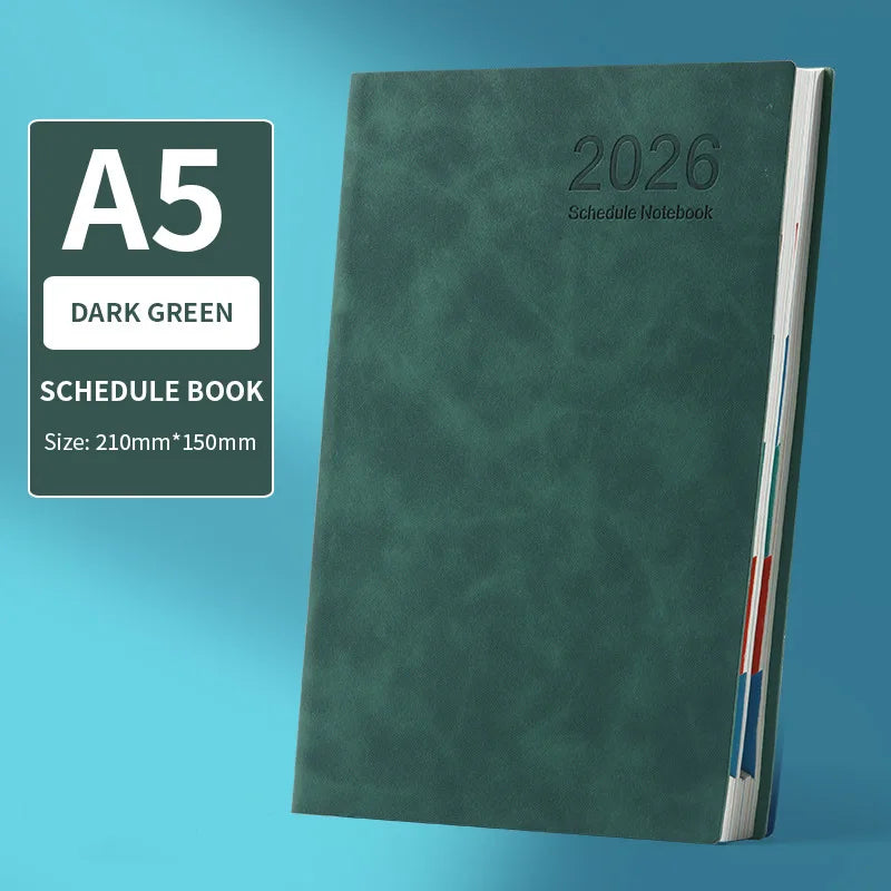 2026 A5 Daily Planner Notebook, 365 Days English Schedule Book, Productivity Journal For Work, Study And Time Management