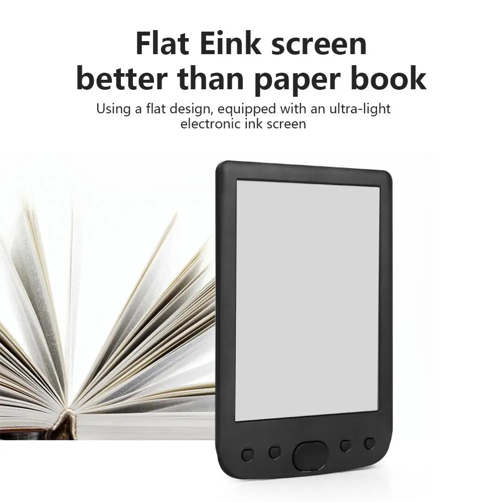 2026 New E-Book Reader - 6-Inch Glare-Free E-Ink Screen, 8GB Storage + TF Card Expansion, Adjustable Light, Ultra-Long Endurance