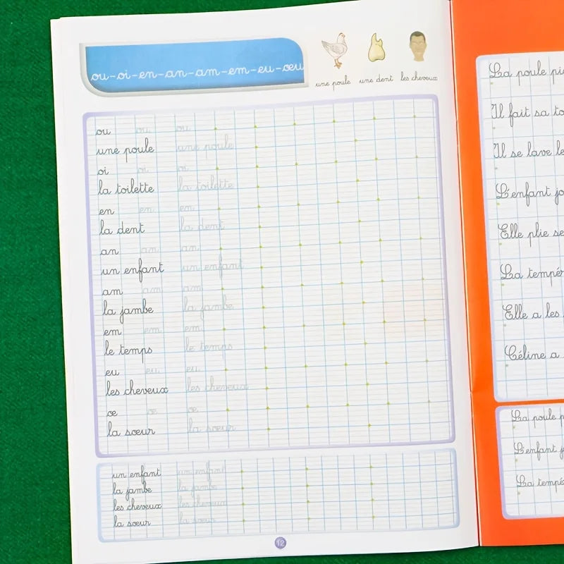 French Writing Practice Book: Learn French and Practice Writing Letters and Short Sentences