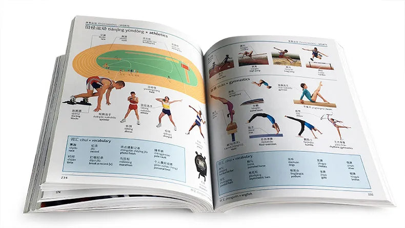 New Dictionary English Chinese Japanese Korean Russian German French Portuguese Global Languages Color Illustrated Dictionary