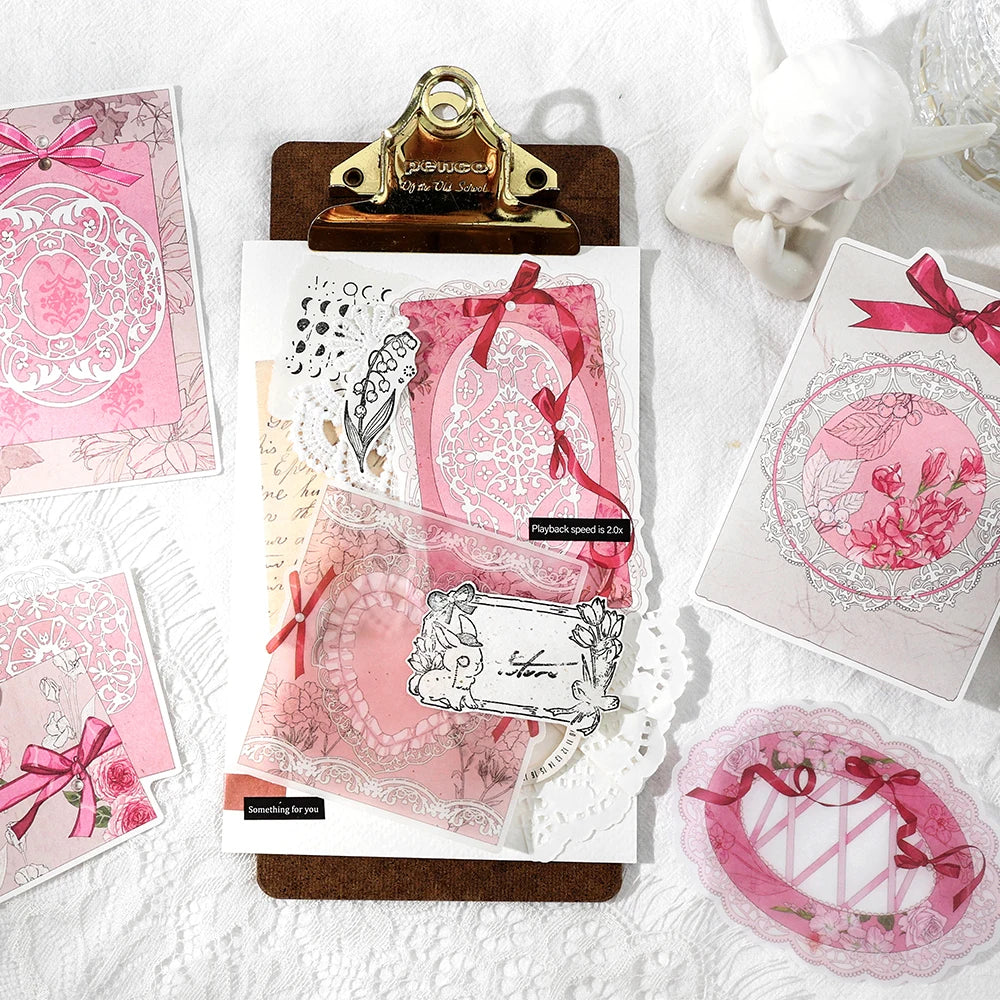 4 styles 30 pcs Vintage material paper Junk Journal DIY Scrapbooking Collage Materials Creative Stationery background paper