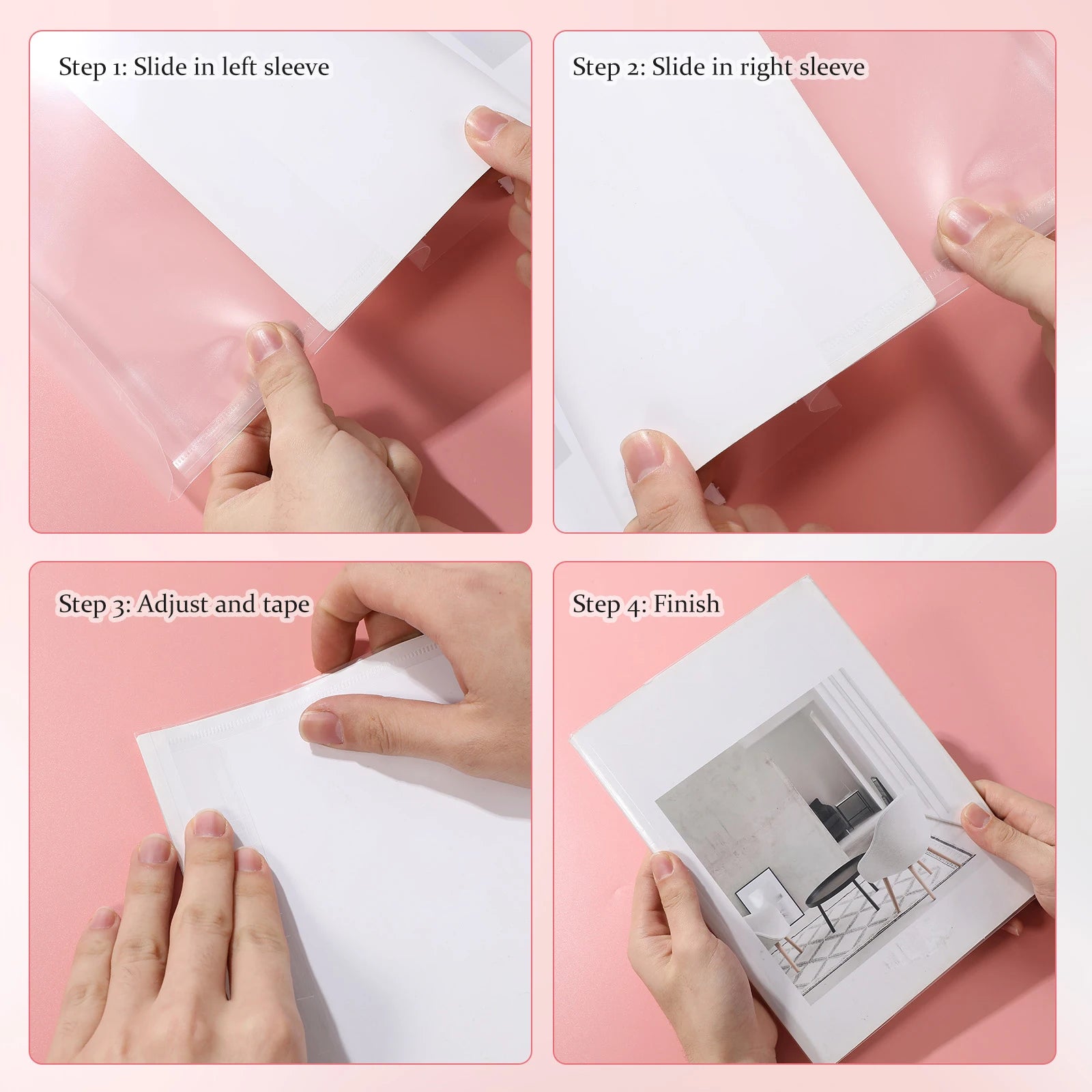 5 Pcs B5 Clear Book Cover Protect 16k Back Covers for Textbooks Waterproof Sleeves