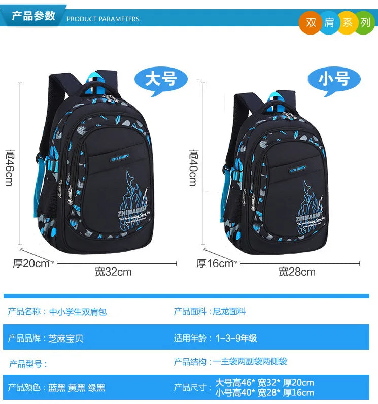 Kids backpack Primary children School Bags For Boys large orthopedic Backpack Waterproof Schoolbag big Book Bag mochila infantil