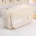 Pencil Case - Flip Cover Large Capacity Aesthetic Pencil Pouch with Zipper Mesh Stationery Organizer Pen Pouch A7816