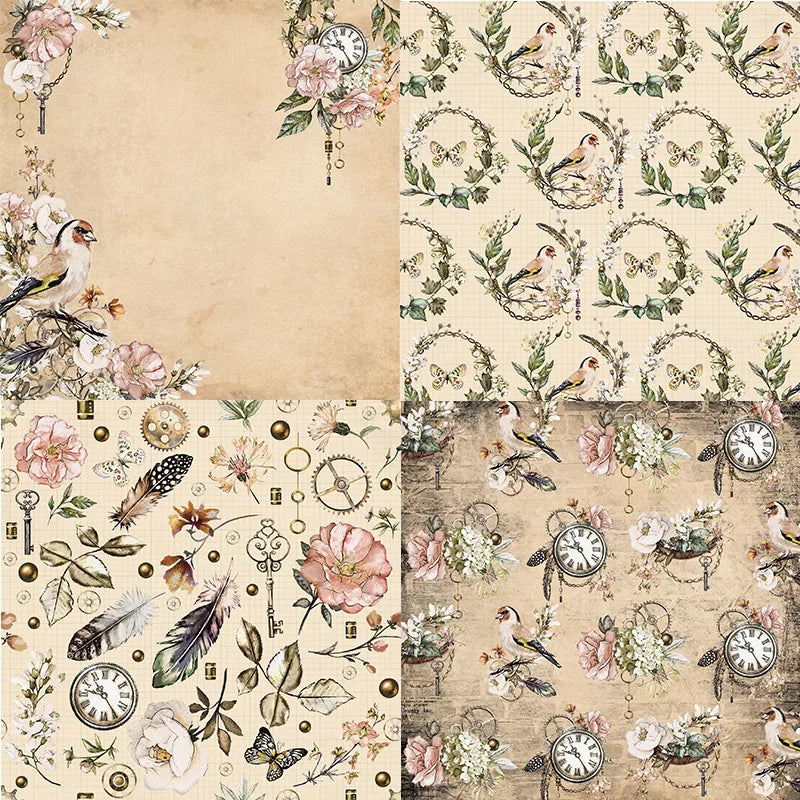 12 Sheet Scrapbooking Paper 15x15cm, Christmas Journal Planner Paper Pad Cardstock Backgrounds Card for DIY Art Craft Decoration