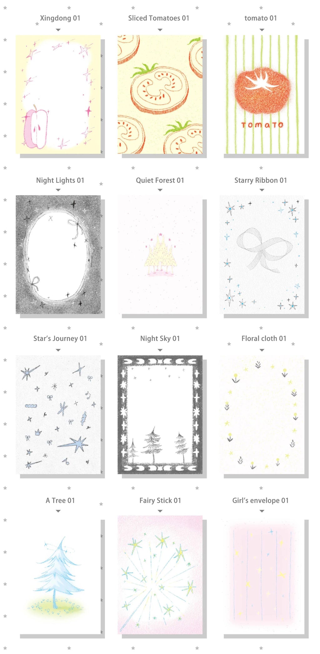 Charming Patterned Stationery Papers - Assorted Designs for Creative Writing & Decoration  Start of school season