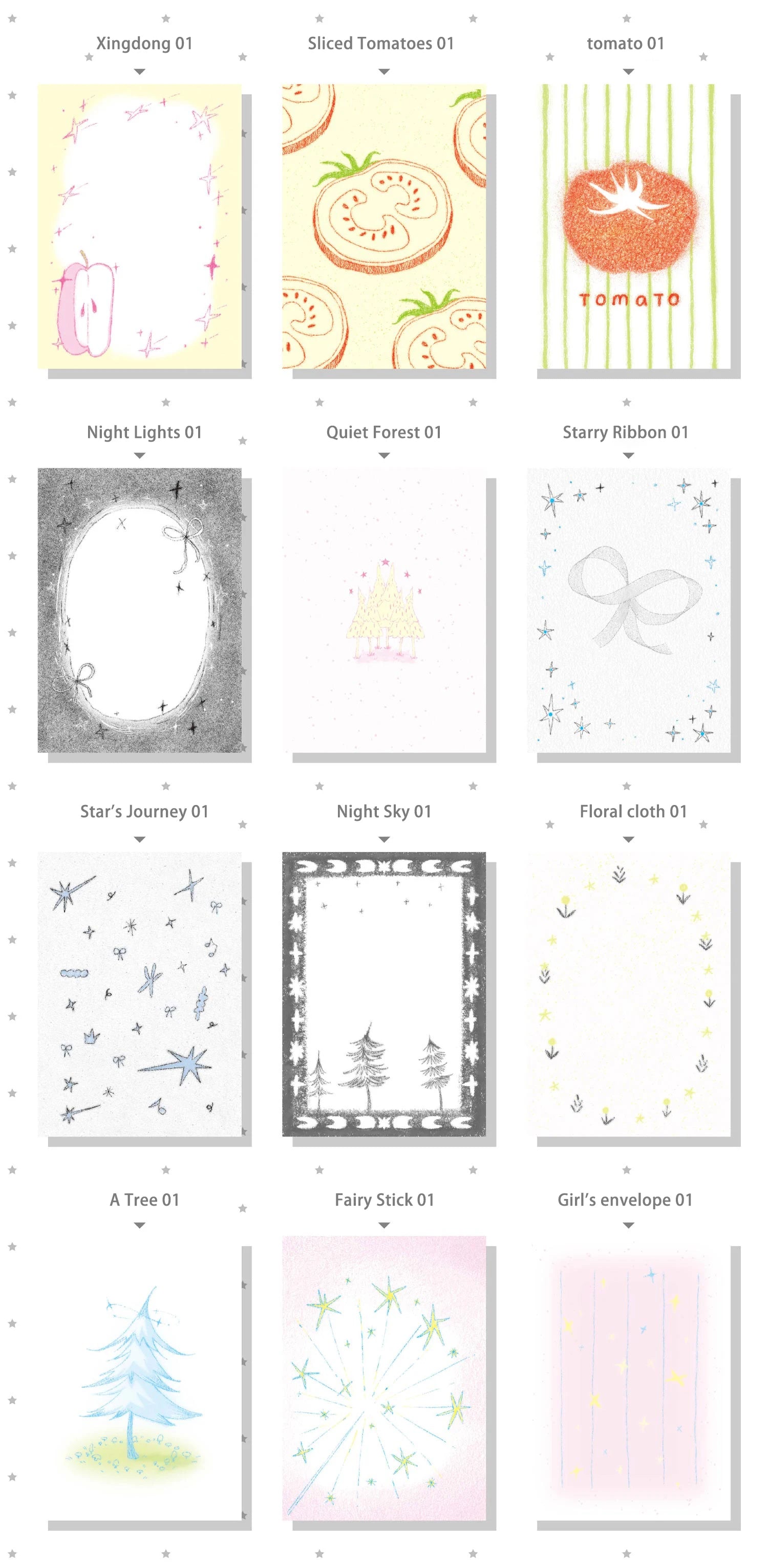 Charming Patterned Stationery Papers - Assorted Designs for Creative Writing & Decoration  Start of school season